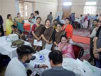 conducted cardiac health check up camp in Ordnance factory Muradnagar on 6th Mar. 110 patients checked up.